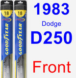 Front Wiper Blade Pack for 1983 Dodge D250 - Hybrid