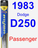 Passenger Wiper Blade for 1983 Dodge D250 - Hybrid