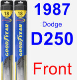 Front Wiper Blade Pack for 1987 Dodge D250 - Hybrid