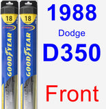 Front Wiper Blade Pack for 1988 Dodge D350 - Hybrid