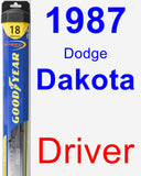 Driver Wiper Blade for 1987 Dodge Dakota - Hybrid