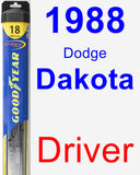 Driver Wiper Blade for 1988 Dodge Dakota - Hybrid