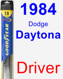 Driver Wiper Blade for 1984 Dodge Daytona - Hybrid