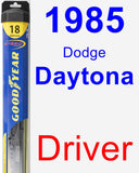 Driver Wiper Blade for 1985 Dodge Daytona - Hybrid