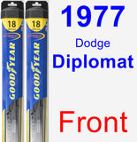 Front Wiper Blade Pack for 1977 Dodge Diplomat - Hybrid