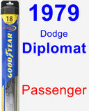 Passenger Wiper Blade for 1979 Dodge Diplomat - Hybrid