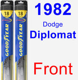 Front Wiper Blade Pack for 1982 Dodge Diplomat - Hybrid