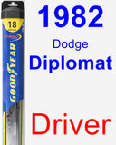 Driver Wiper Blade for 1982 Dodge Diplomat - Hybrid