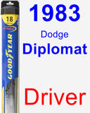 Driver Wiper Blade for 1983 Dodge Diplomat - Hybrid