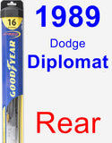 Rear Wiper Blade for 1989 Dodge Diplomat - Hybrid