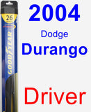 Driver Wiper Blade for 2004 Dodge Durango - Hybrid