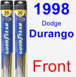 Front Wiper Blade Pack for 1998 Dodge Durango - Hybrid