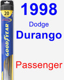 Passenger Wiper Blade for 1998 Dodge Durango - Hybrid