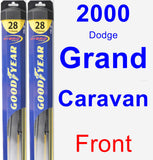 Front Wiper Blade Pack for 2000 Dodge Grand Caravan - Hybrid