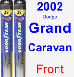 Front Wiper Blade Pack for 2002 Dodge Grand Caravan - Hybrid