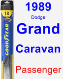 Passenger Wiper Blade for 1989 Dodge Grand Caravan - Hybrid