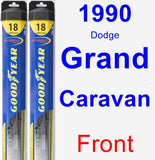 Front Wiper Blade Pack for 1990 Dodge Grand Caravan - Hybrid