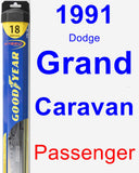 Passenger Wiper Blade for 1991 Dodge Grand Caravan - Hybrid