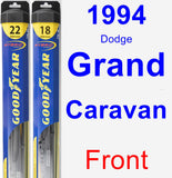 Front Wiper Blade Pack for 1994 Dodge Grand Caravan - Hybrid