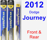 Front & Rear Wiper Blade Pack for 2012 Dodge Journey - Hybrid