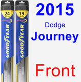 Front Wiper Blade Pack for 2015 Dodge Journey - Hybrid