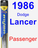 Passenger Wiper Blade for 1986 Dodge Lancer - Hybrid