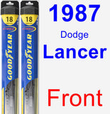 Front Wiper Blade Pack for 1987 Dodge Lancer - Hybrid