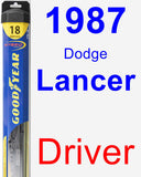 Driver Wiper Blade for 1987 Dodge Lancer - Hybrid