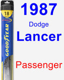 Passenger Wiper Blade for 1987 Dodge Lancer - Hybrid