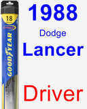 Driver Wiper Blade for 1988 Dodge Lancer - Hybrid