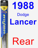 Rear Wiper Blade for 1988 Dodge Lancer - Hybrid