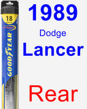 Rear Wiper Blade for 1989 Dodge Lancer - Hybrid