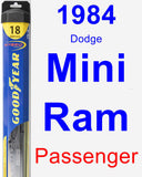 Passenger Wiper Blade for 1984 Dodge Mini Ram - Hybrid