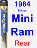 Rear Wiper Blade for 1984 Dodge Mini Ram - Hybrid