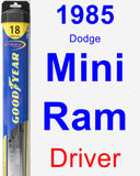 Driver Wiper Blade for 1985 Dodge Mini Ram - Hybrid