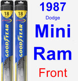 Front Wiper Blade Pack for 1987 Dodge Mini Ram - Hybrid