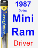 Driver Wiper Blade for 1987 Dodge Mini Ram - Hybrid