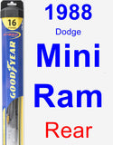 Rear Wiper Blade for 1988 Dodge Mini Ram - Hybrid