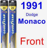 Front Wiper Blade Pack for 1991 Dodge Monaco - Hybrid