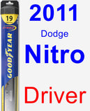 Driver Wiper Blade for 2011 Dodge Nitro - Hybrid