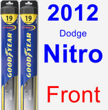 Front Wiper Blade Pack for 2012 Dodge Nitro - Hybrid