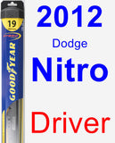 Driver Wiper Blade for 2012 Dodge Nitro - Hybrid