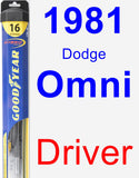 Driver Wiper Blade for 1981 Dodge Omni - Hybrid