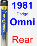 Rear Wiper Blade for 1981 Dodge Omni - Hybrid