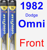 Front Wiper Blade Pack for 1982 Dodge Omni - Hybrid