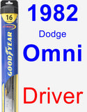 Driver Wiper Blade for 1982 Dodge Omni - Hybrid