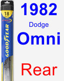 Rear Wiper Blade for 1982 Dodge Omni - Hybrid