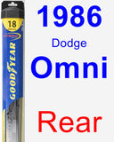 Rear Wiper Blade for 1986 Dodge Omni - Hybrid