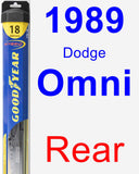 Rear Wiper Blade for 1989 Dodge Omni - Hybrid