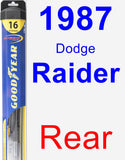 Rear Wiper Blade for 1987 Dodge Raider - Hybrid